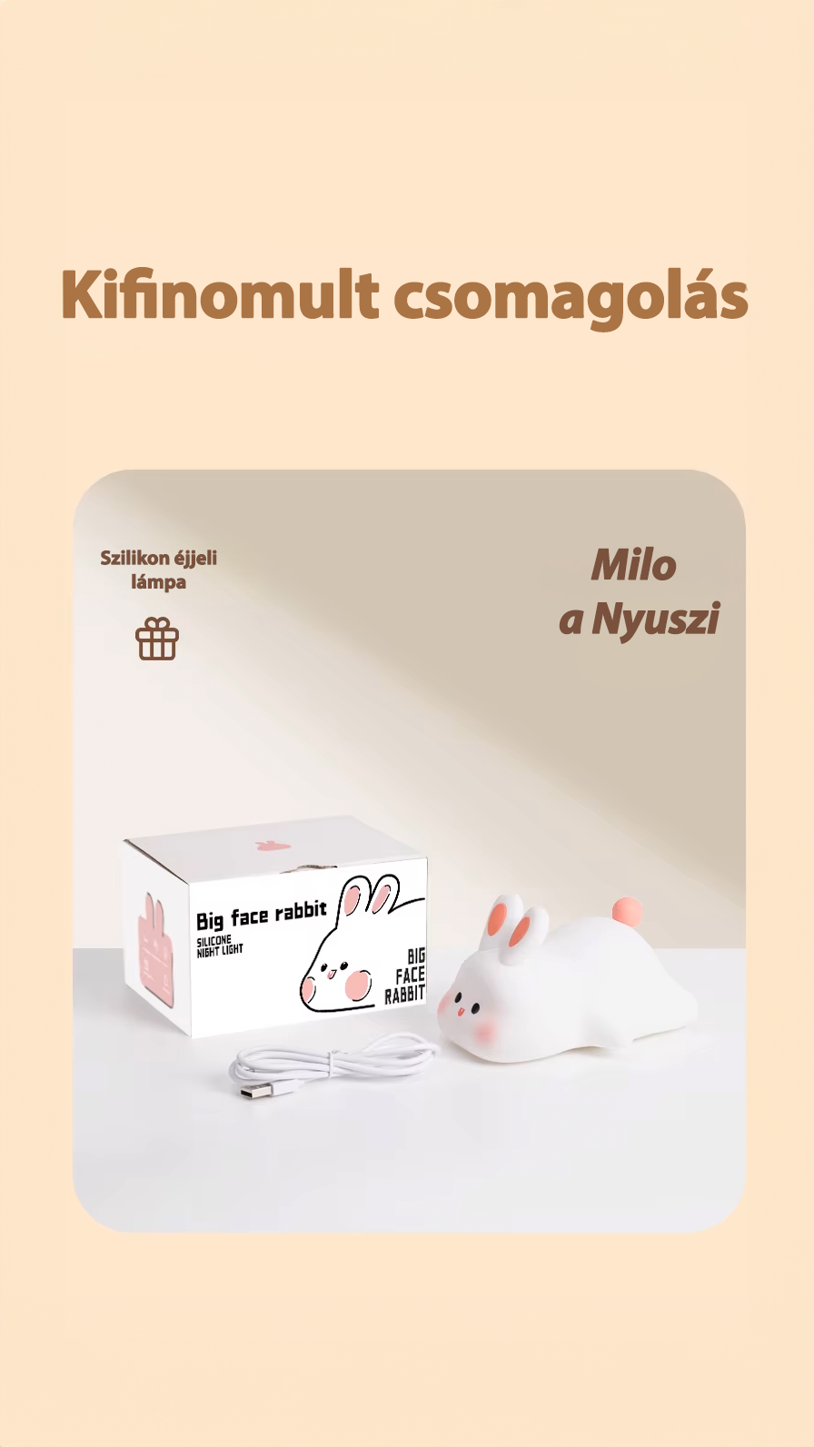 Milo der Hase - LED-Nachtlicht🐰